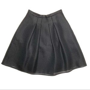 BURBERRY Black Mesh Pleated Skirt